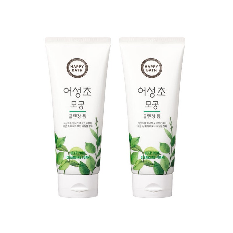 Happy Bath 해피바스 어성초 모공 클렌징폼 200g 2개 Happy Bath