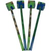 4 x Block Camouflage Pixel Design Pencils with Cube Erasers