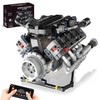 BrixVibe V8 Mini Engine Model Kit That Runs Building Sets