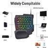 GONRIDASH One-Handed Gaming Keyboard, 35 Keys, 3 Color Backlight, Wide