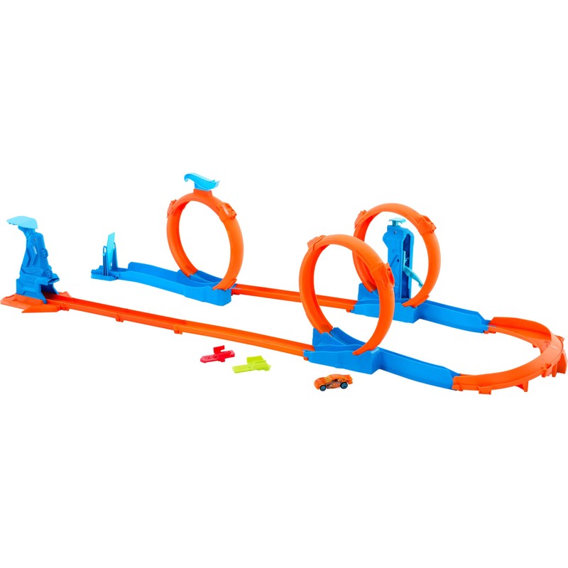 Hot Wheels Toy Car Track Set, Triple Loop Pack &