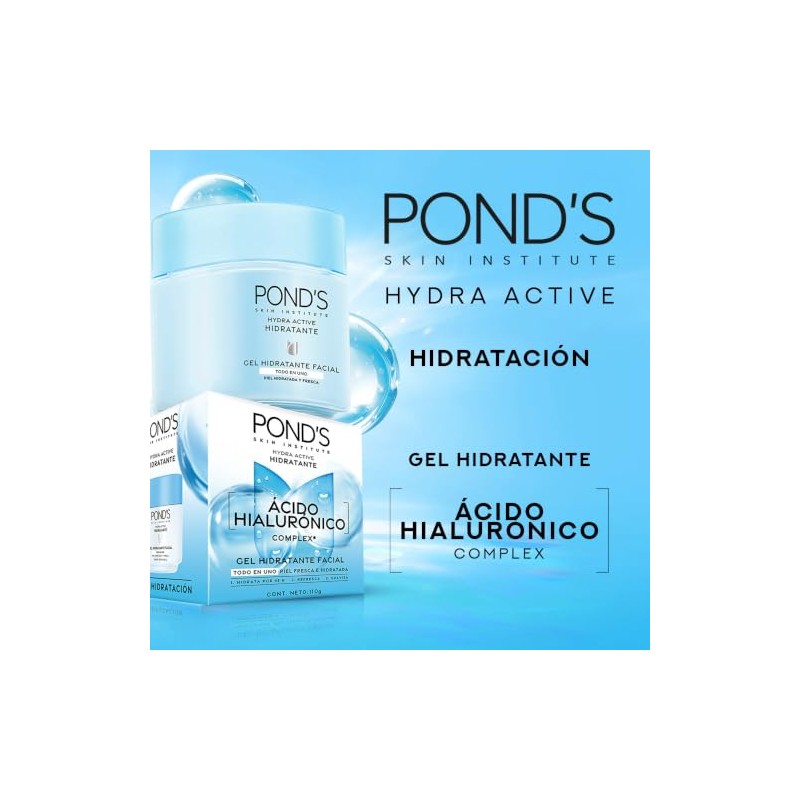Ponds Hydra Active Gel Hidratante 110 g con ácido hialurónico