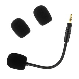 CLANMOU Replacement Game Mic Compatible with Havit H2002D Gaming Headsets, Detachable Noise Cancelling Crystal-Clear Game Microphone with 2Pcs Foam Cover