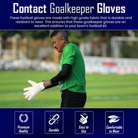 MODUS Pro Contact Goalkeeper Gloves | Goalie Goalkeeper Glove | Gloves With Super Grip | Suitable for Professional Matches | Imported Premium Latex - Size - 8