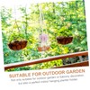 Kisangel Pu Leather Hanging Basket for Flowerpots Modern Planter Base