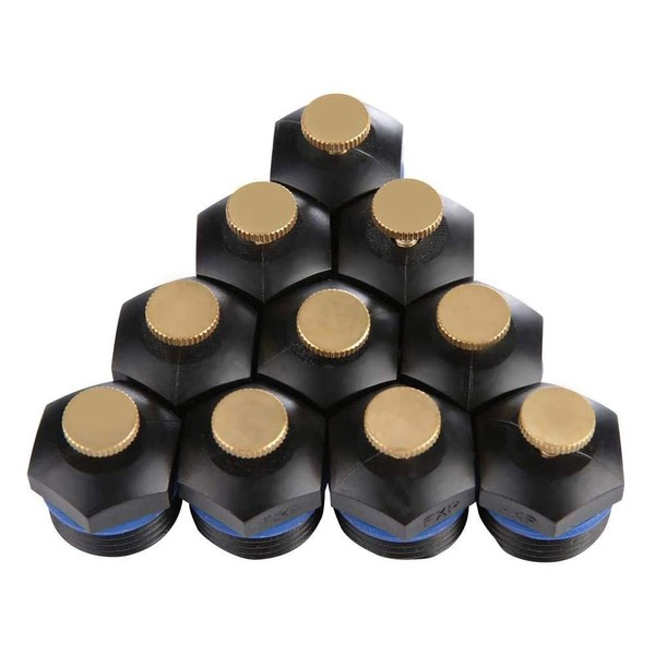 POFET 10pcs 1/2" DN15 Adjustable Micro Irrigation Watering Nozzle，Garden Lawn