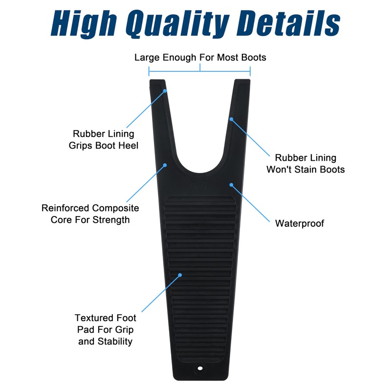 Boot Jack Boot Puller with Non-Staining Rubber Grip Shoe Pull