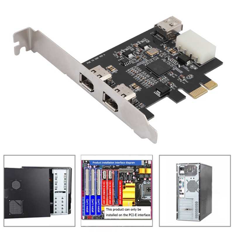 PCI -E 1X to 3-port 1394A (2 out of 1)