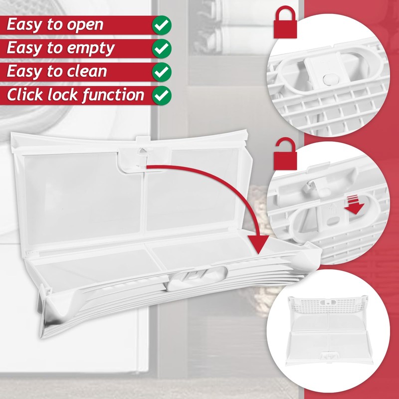 SPARES2GO Lint Fluff Filter Mesh Screen Cage for Ignis ASC