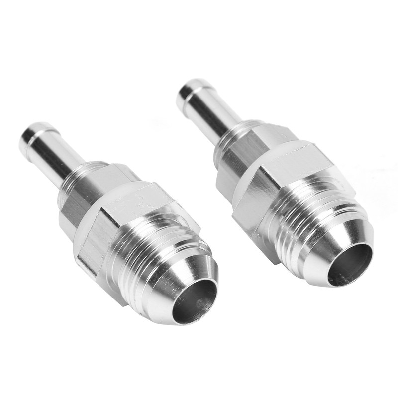2pcs AN8‑3/8 Hose Barb Adapter Aluminum Fuel Pump Tank Fitting