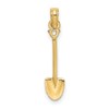 FJC Finejewelers 10 kt Yellow Gold 3-D Polished Shovel Garden