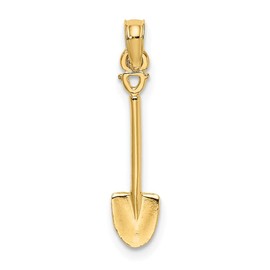 FJC Finejewelers 10 kt Yellow Gold 3-D Polished Shovel Garden Tool Charm 18 x 5 mm