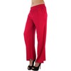 ToBeInStyle Women's Gauze Palazzo Crinkle Pants - Red - Medium