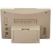 Rhythm Alarm Clock Radio-Controlled Clock Digital Decorative Glass Beige Pearl