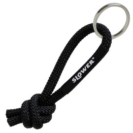 SLOWER SLW593 Rope Keychain, Paracord Key Chain, Outdoor Black PEBBLE ROPE KEY HOLDER PELDER PEL
