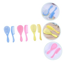 TOVINANNA 6pc Baby Bathing Brush Set Newborn Comb Baby Hair Comb Set Easy to Use Gentle Scalp Care Safe for Baby's Skin Random