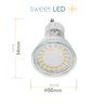 Sweet-LED Surface Light Round Square Includes GU10 5W 450 Lumen