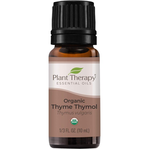 Plant Therapy Thyme Thymol Organic Essential Oil 10 mL (1/3 oz) 100% Pure, Undiluted, Therapeutic Grade