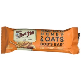 Bobs Red Mill Honey Oat Peanut Butter Bars, 1.76 OZ, Pack Of 12