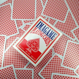 IMAGAME Plastic Playing Cards, Real Poker Size, Casino Quality, Jumbo Index, Exceptional Handing, Waterproof & Washable, Perfect for Texas Hold’em Poker, 1 Red Deck