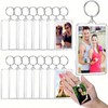 45x70mm Photo Keyring 5,10,25,50,100 pieces Blank Photo Keyring Double sided