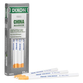 Dixon China Marker, White, Dozen