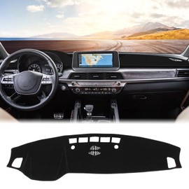 Aunginsy Dashboard Cover Mat Compatible with Kia Telluride 2020-2023 Dashboard Dash Cover Nonslip Black Mat Sun Pad Dash Carpet Sunshade Glare UV Rays Protector Car Interior Accessories-without HUD