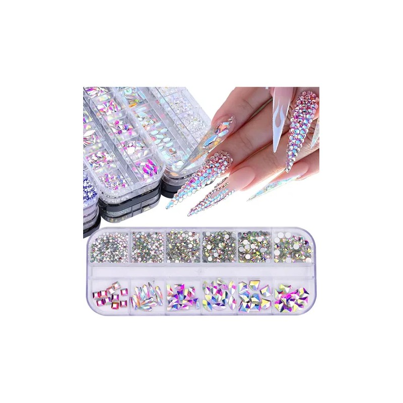 Various Colors Of Nail Art Rhinestones Gem Crystals