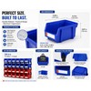 SucceBuy 24pcs Stackable Organizer Bin 30x18 Inch Standing Tiered Shelf