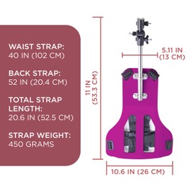 Primo Supply Wearable Hands-Free Umbrella Sun Rain Blocker Fishing Outdoor Use Running Jogging Canoeing Kayaking Shade and UV Sunburn | Red