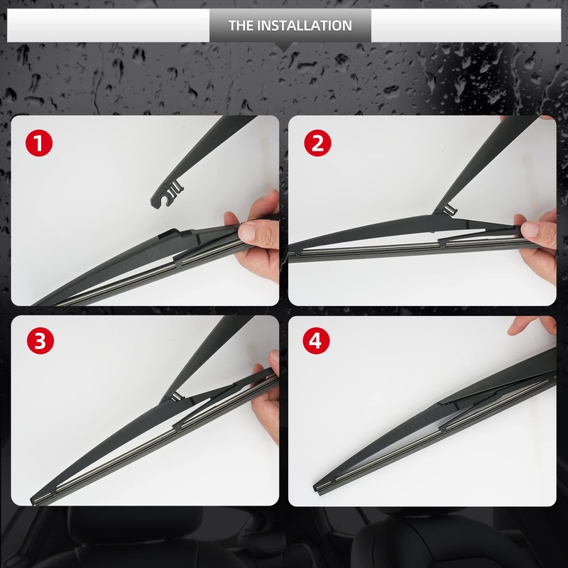 GARDIMU Rear Wiper Blade Assembly, Back Windshield Wiper Blades Arm
