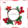 KAHEIGN Pack of 12 Christmas Napkin Rings Red Berries Napkin
