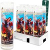6 Pack Saint Michael The Archangel White Religious Candles -