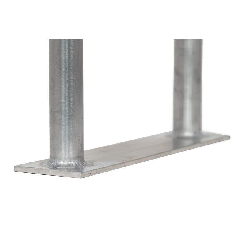 18" (H) x 13" (W) Aluminum Handrail w/Flate Base Plate