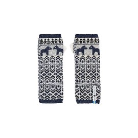 ÖJBRO VANTFABRIK Arm Warmers Women's 100% Merino Wool Fingerless Gloves Knitted Warm Soft Arm Socks from Sweden, Dalarna Blå
