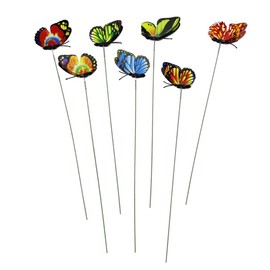 TOYANDONA 12PCS Butterfly Stakes - 11.4 inch Waterproof Butterfly Garden Decorations Artificial Butterflies for Indoor Outdoor Yard Patio Plant Pot Flower Bed Flower Bouquet Home Decor (Random Color)