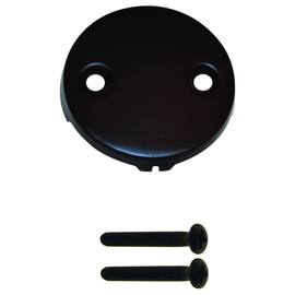 Westbrass R329-12 3-1/8" Two-Hole Bathtub Overflow Faceplate and Screws, 1-Pack, Oil Rubbed Bronze
