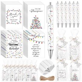 Fumete 20 Sets Coworker Christmas Gifts Bulk Inspirational Notebooks Sublimation Bulb Pens Coworkers Are Like Christmas Light Tags Employee Christmas Gifts For Staff Team Teacher Office Appreciation