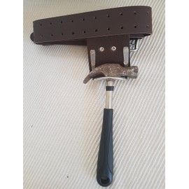 Leather Tool Belt & Hammer Holder | BBI 2 in 1 Tools Holder | Brown Leather Tool Belt Hammer | UK Sale