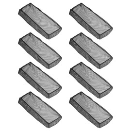 sourcing map 8Pcs Floor Vent Filter Screen, 4x9 Inch Floor Register Cover Trap Floor Vent Screen Net Cover for Home Air Vent Filter Mesh Keeps Debris Out, Black