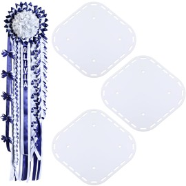 3 Pcs Heavy Duty Homecoming Mum Supplies 13.8 Inch Homecoming Mum Backers Paper Backer Cardboard Large Homecoming Mum Paper Disc for Homecoming Week Party Decorations(Diamond Style)