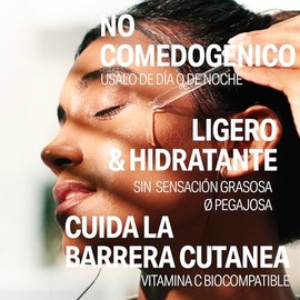 Suero Facial Concentrado de Vitamina C Activada con Ácido Hialurónico, Vitamina E y Aloe Vera – Antioxidante, Aclara, Ilumina y Unifica el Tono, Reduc