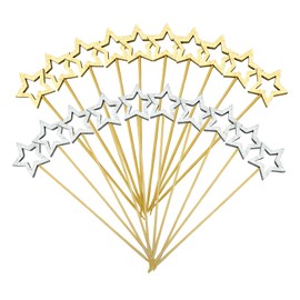 Bliceon 100 Pcs Cocktail Sticks - 12CM Long Skewers for Party Appetizers, Desserts and Fruits - Decorative Toothpicks for Drinks, Sandwiches and Food Presentation - for Events and Gatherings