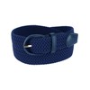 CTM Mens Elastic Braided Belt with Covered Buckle (Big &