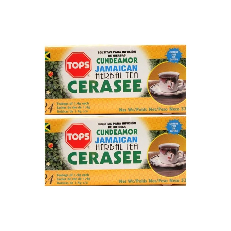 Tops Jamaican Cerasee Herbal Tea, 33.6g, 24 Tea Bags, Pack