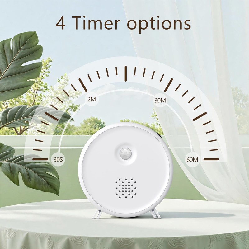 Satisure White Natural Sounds Box, Modern Bird Chirping Box with