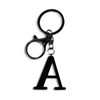 ORUZA Letter Keyring Alphabet Initial Keychain, Black Metal Letter Key