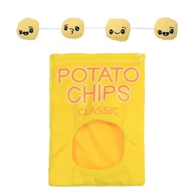 Squeak Dog Toys | Cartoon Plush Dog Squeaky Toy Snack Bag Design | Reduce Pet Boredom Indoor Small to Large Sized Dogs Chewing Toy for Bedroom, Courtyard