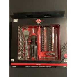 CRAFTSMANTOOLS V-SERIES Socket Set, Shallow MM, 1/4 Inch Drive, 38 Piece (CMMT45751V)