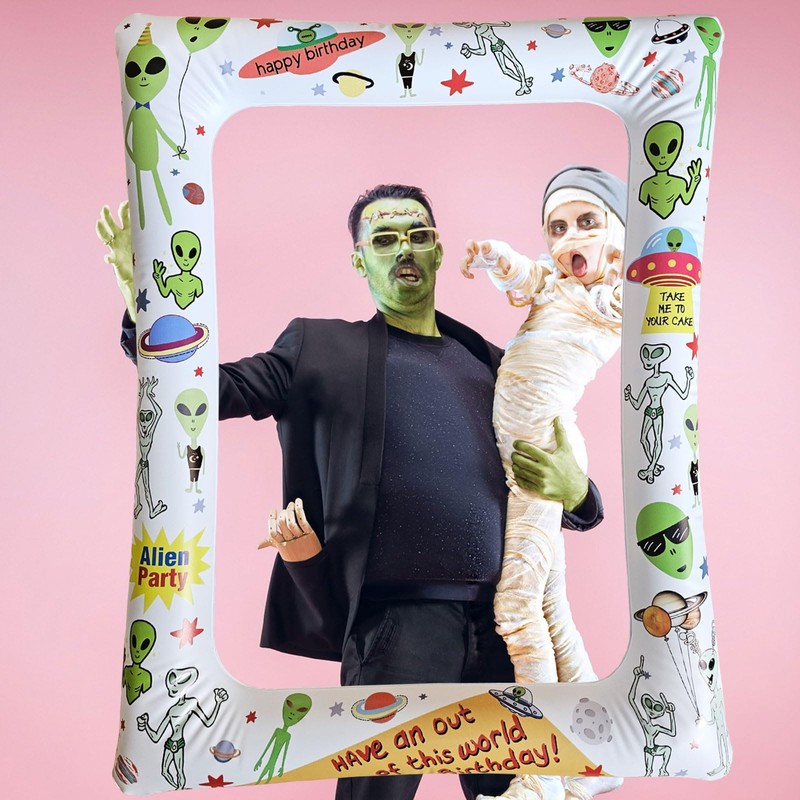 Alien Theme Inflatable Photo Booth Selfie Frame Giant Area 51